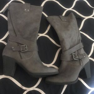 Heeled Gray Boots
